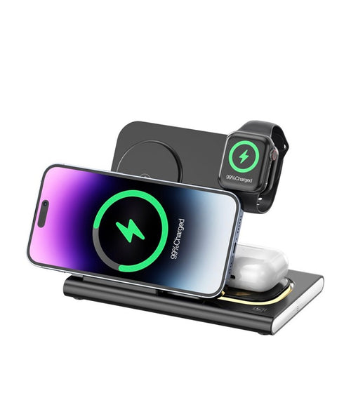 3-in-1 Wireless Fast Charging Station 15W Compatible For IPhone/AirPod